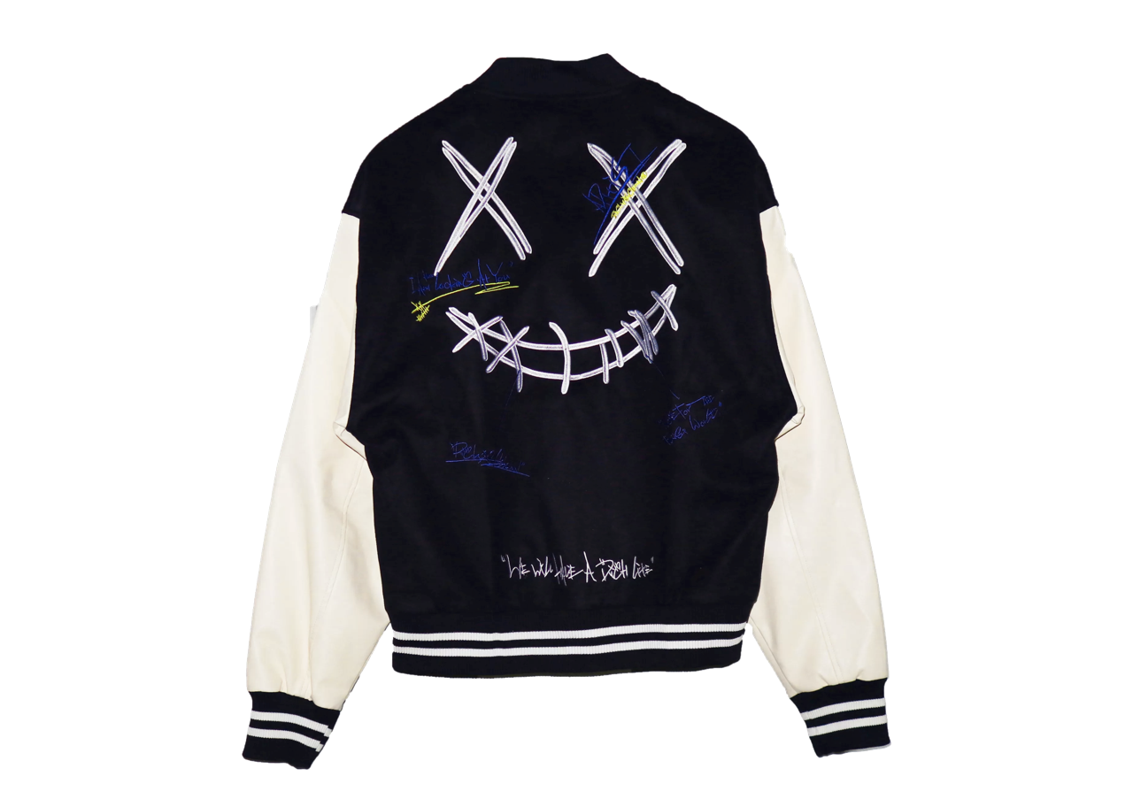Ricky Is Clown Varsity Jacket Embriodery Navy - photo 2