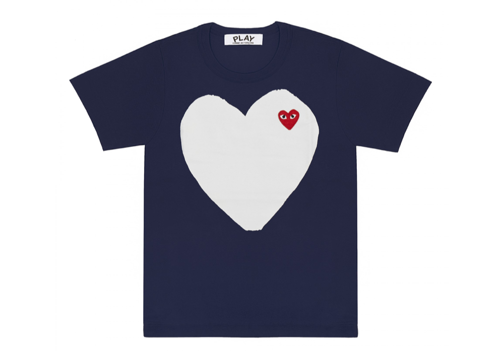 Comme Des Garçons Play Navy T-Shirt