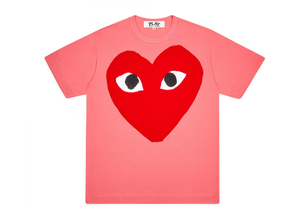 Comme Des Garcons Play Big Red Heart Women T-Shirt Pink