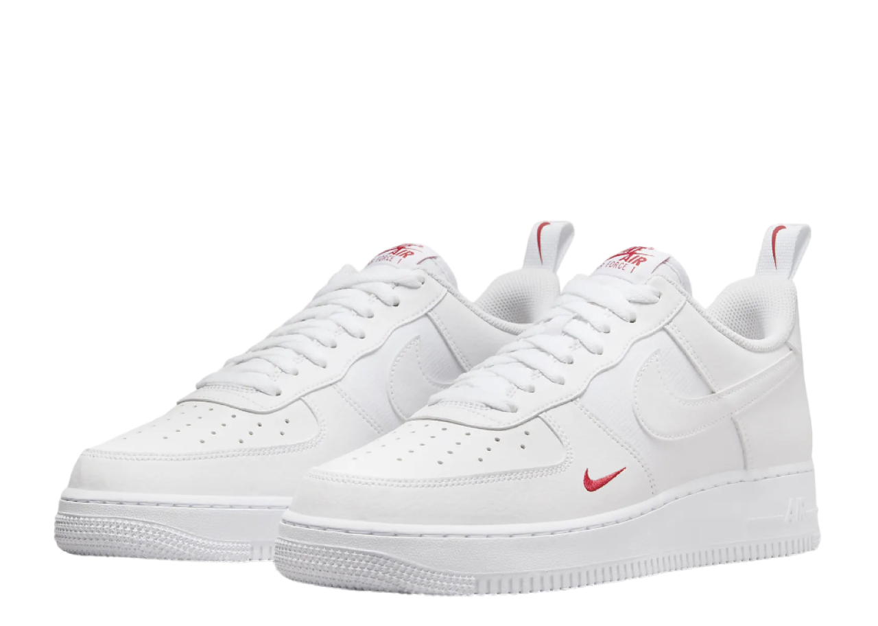 Nike Air Force 1 Low 07 SE White Red Mini Swoosh - photo 2