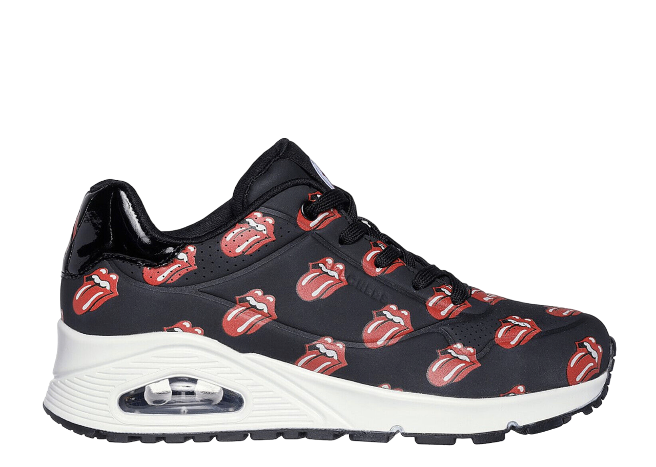 Skechers Rolling Stones Trainer Memory Foam Black Red (Women's)
