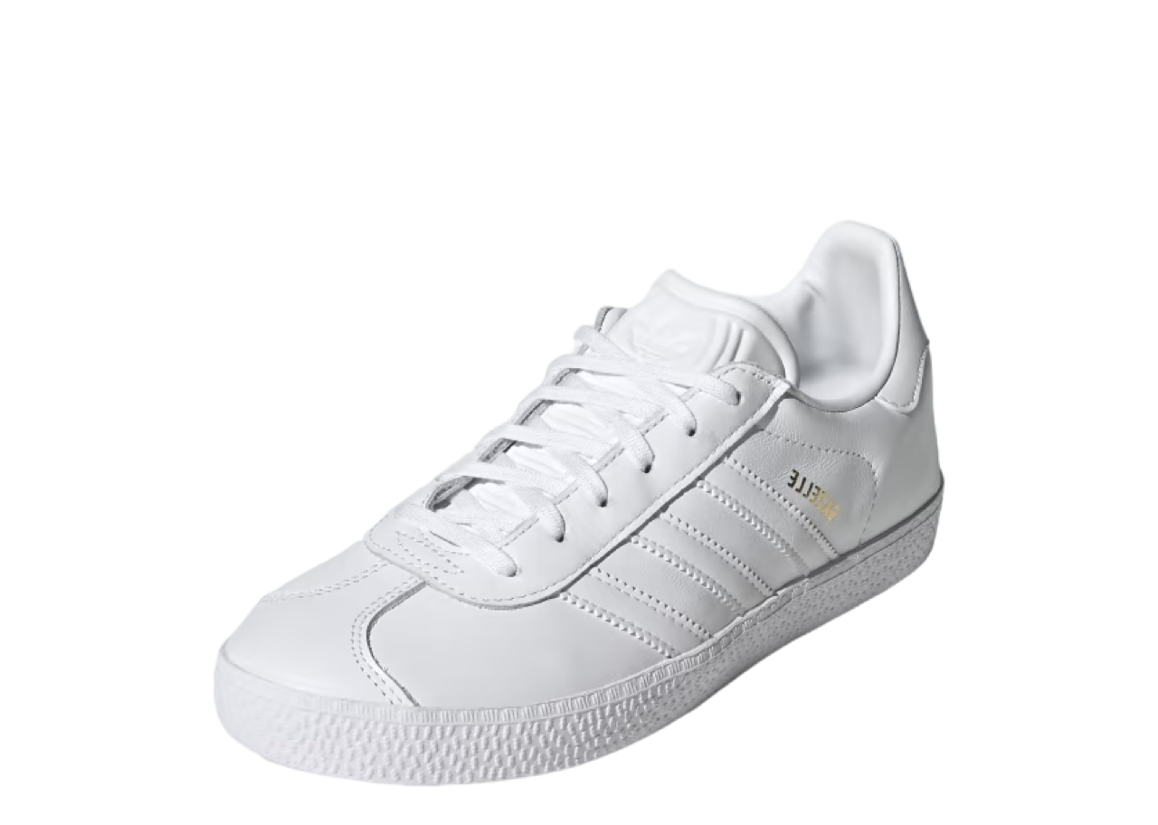 Adidas Gazelle Triple White Leather (Grade School) - photo 2