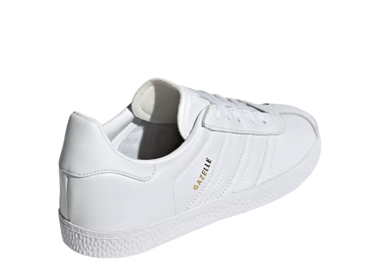 Adidas Gazelle Triple White Leather (Grade School) - photo 3