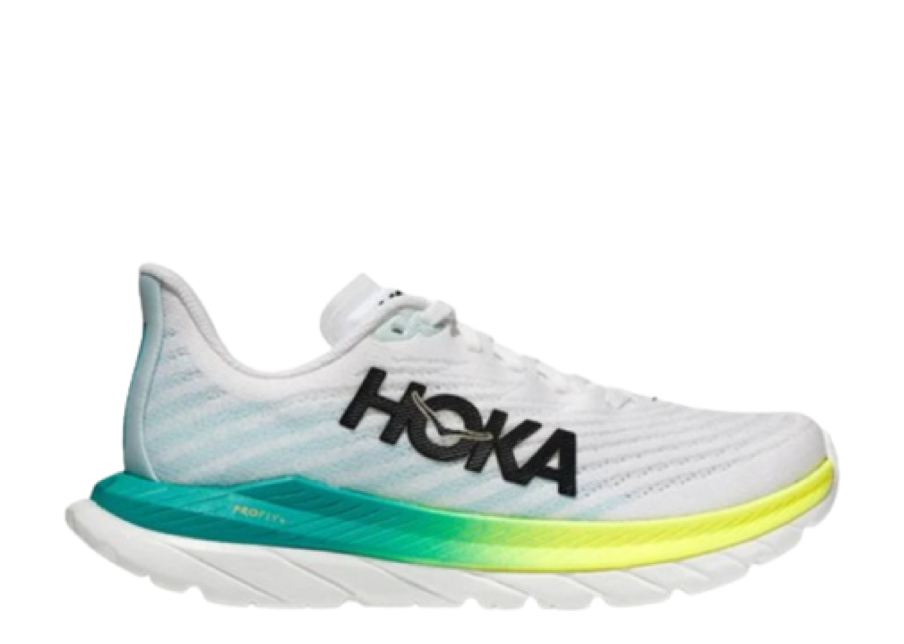 HOKA One One Mach 5 Wide White Blue Glass
