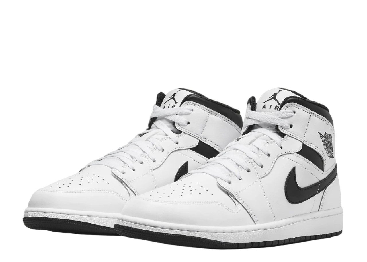 Air Jordan 1 Mid White Black (2023) - photo 2