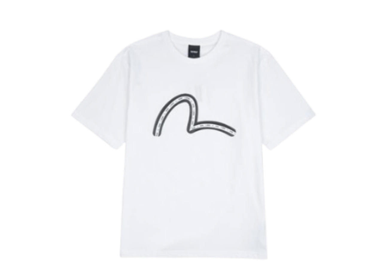 Evisu Lettering Hills White