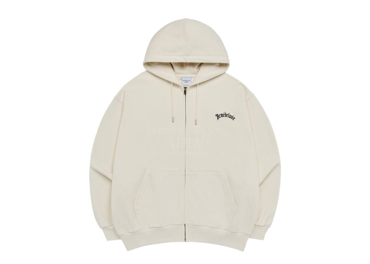 Acme De La Vie Gold Chain Bear Doll Zip Hoodie Cream