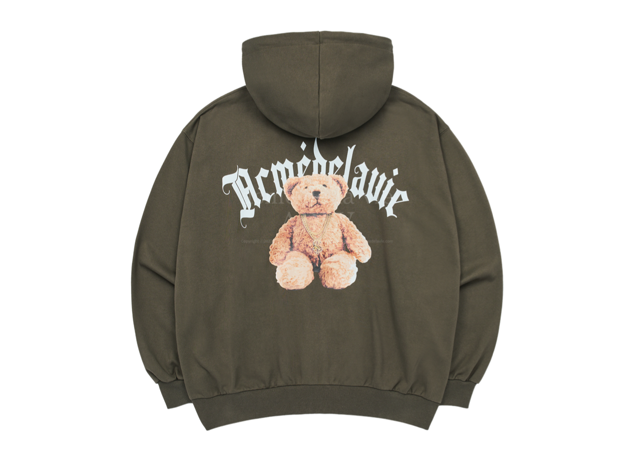 Acme De La Vie Gold Chain Bear Doll Zip Hoodie Cocoa - photo 2