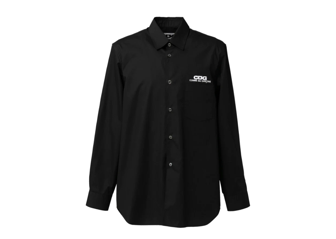 Comme De Garçons Small Logo Black Shirt LS