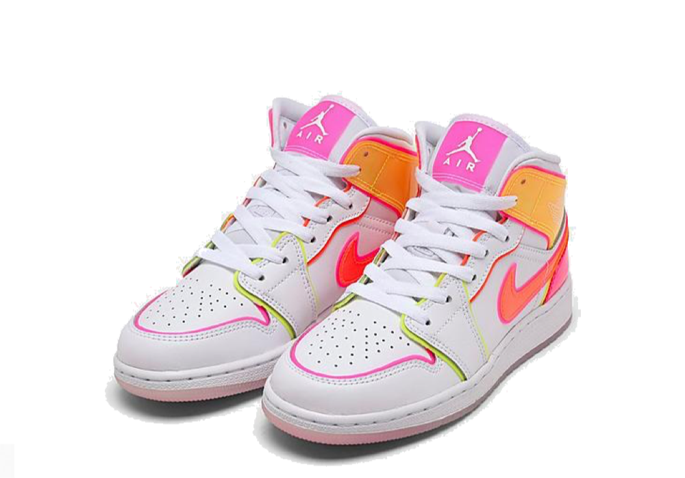 Air Jordan 1 Mid SE Edge Glow (Grade School) - photo 2