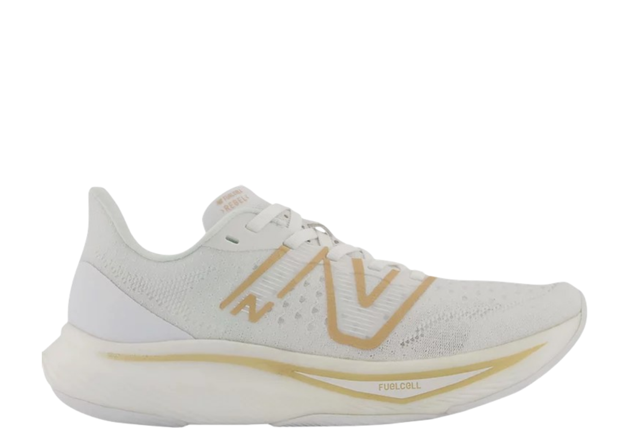 New Balance FuelCell Rebel V3 White Gold Metallic (Women's)